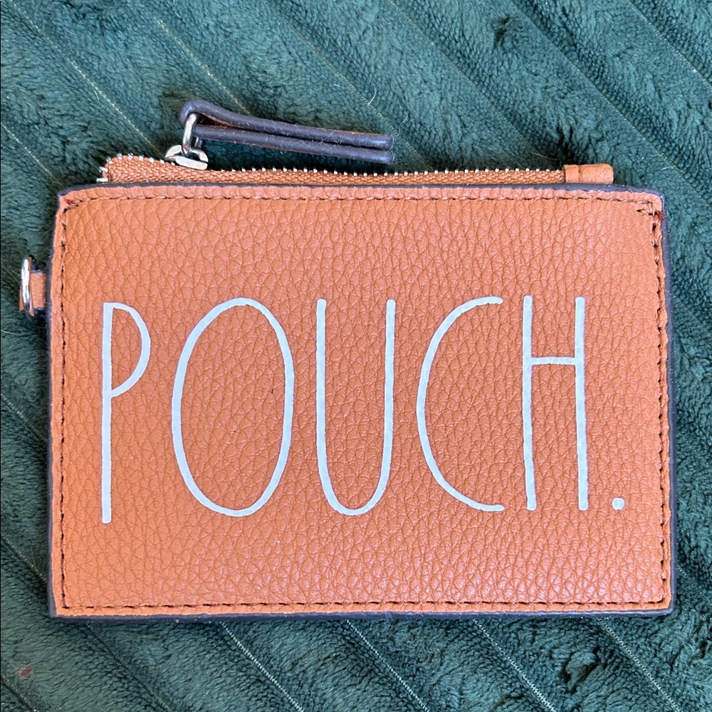 Rae Dunn Tan POUCH Coin Card Wallet